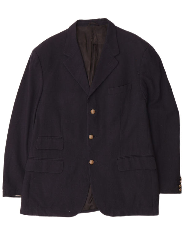 Brooksfield Ανδρικό σακάκι σακάκι με 3 κουμπιά UK 40 Large Navy Blue Wool