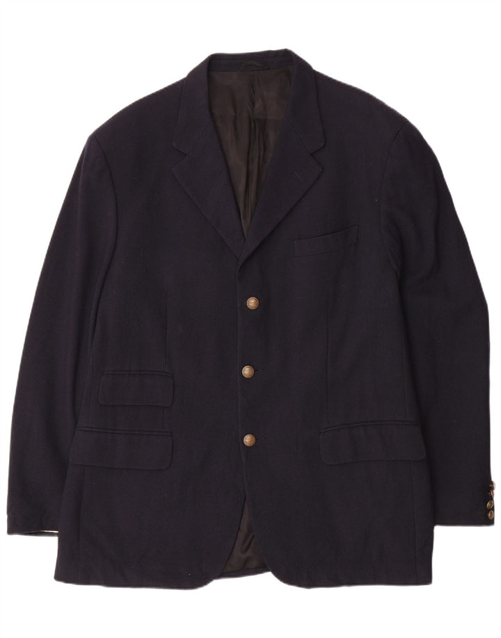Brooksfield Ανδρικό σακάκι σακάκι με 3 κουμπιά UK 40 Large Navy Blue Wool