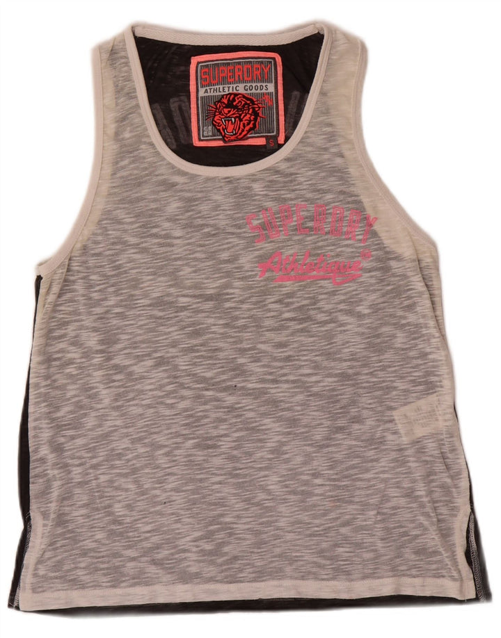 Γυναικείο γραφικό γιλέκο Superdry Κορυφαίο UK 10 Small Grey Colourblock Polyester