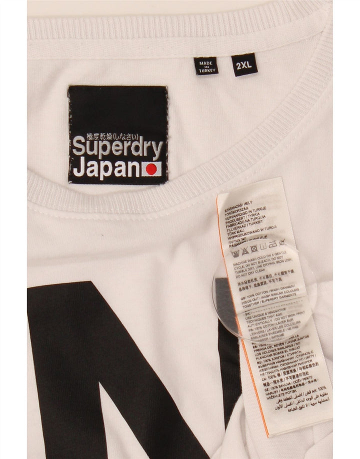 Superdry Ανδρικό γραφικό τοπ μακρυμάνικο 2XL λευκό βαμβακερό