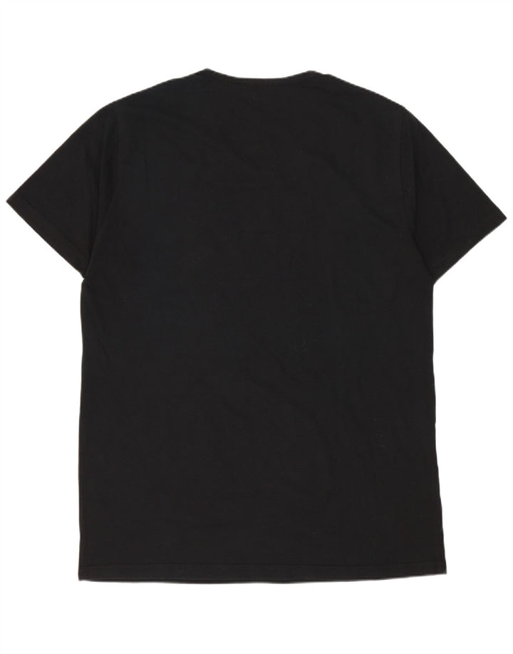 CALVIN KLEIN Ανδρικό γραφικό T-Shirt Top μεγάλο μαύρο βαμβακερό