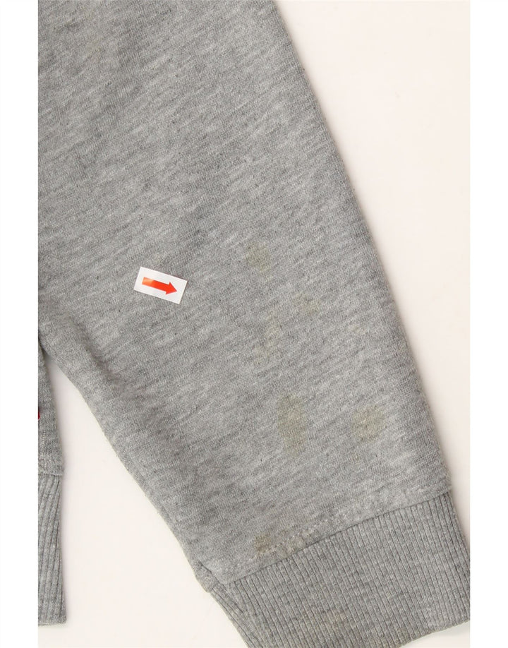 TOMMY HILFIGER Womens Sweatshirt Jumper UK 10 Small Grey Colourblock Vintage Tommy Hilfiger and Second-Hand Tommy Hilfiger from Messina Hembry 
