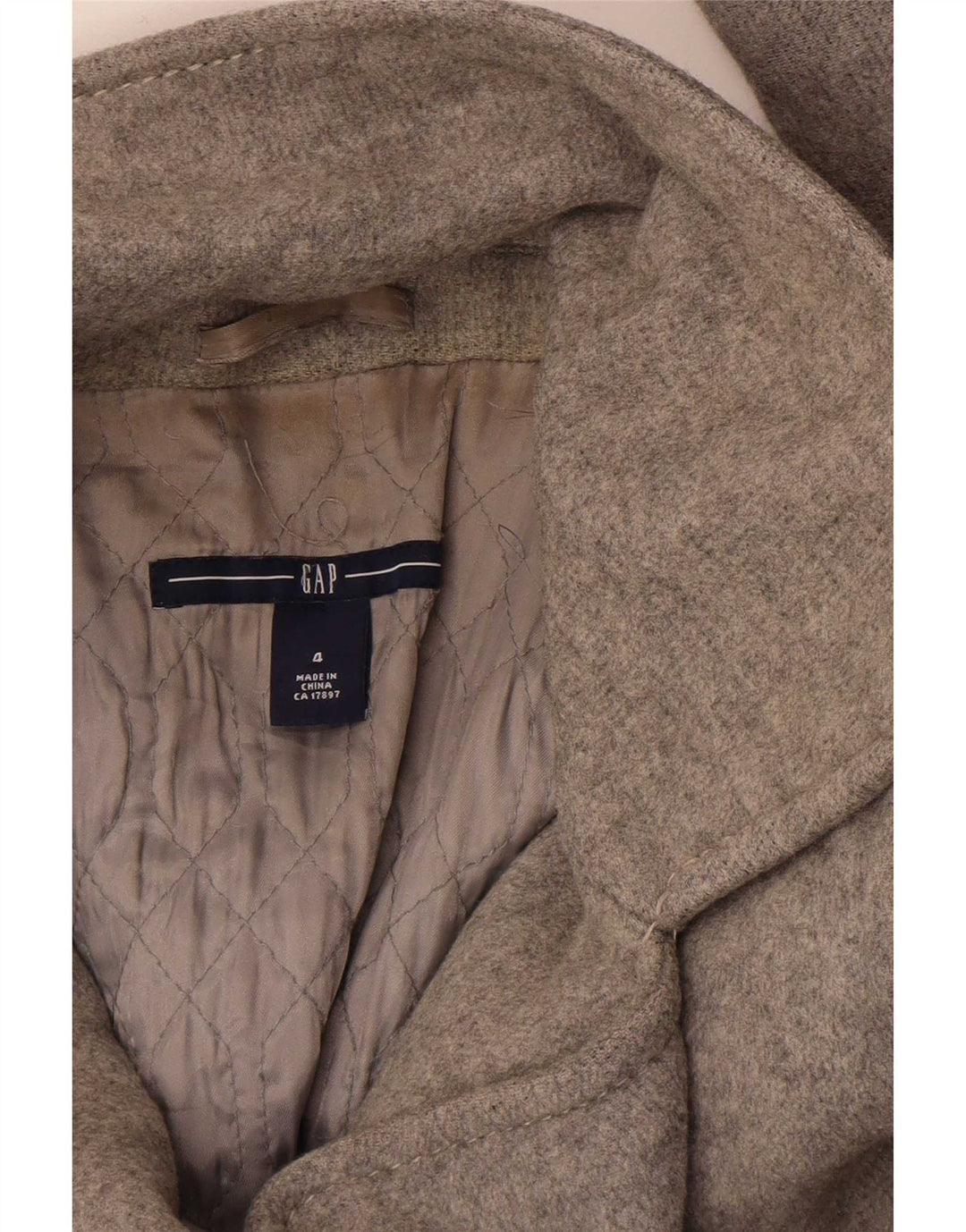 Gap Γυναικείο Παλτό με διπλό στήθος US 4 Small Grey