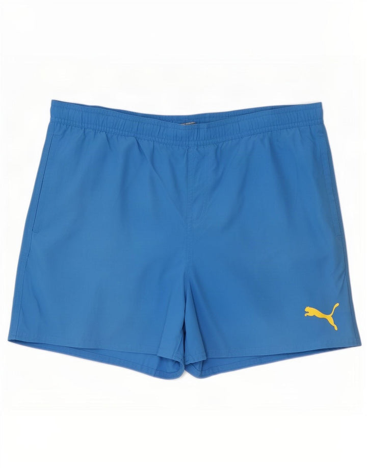 Ανδρικό σορτς κολύμβησης Puma από μεσαίο μπλε πολυεστέρα