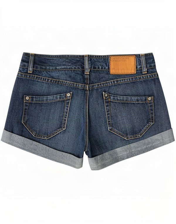 Γυναικείο τζιν σορτς Benetton IT 42 Medium W30 Μπλε βαμβακερό