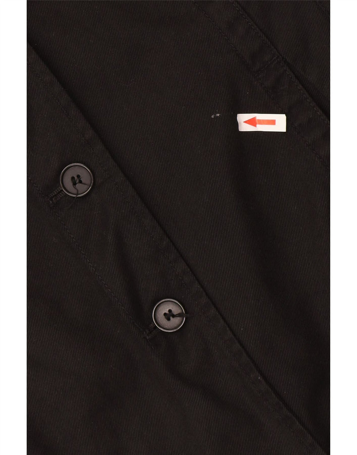 Massimo Dutti Γυναικείο Utility Jacket UK 16 μεγάλο μαύρο βαμβακερό
