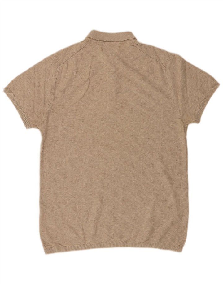 Jack & Jones Ανδρικό μπλουζάκι πόλο μεγάλο μπεζ βαμβακερό
