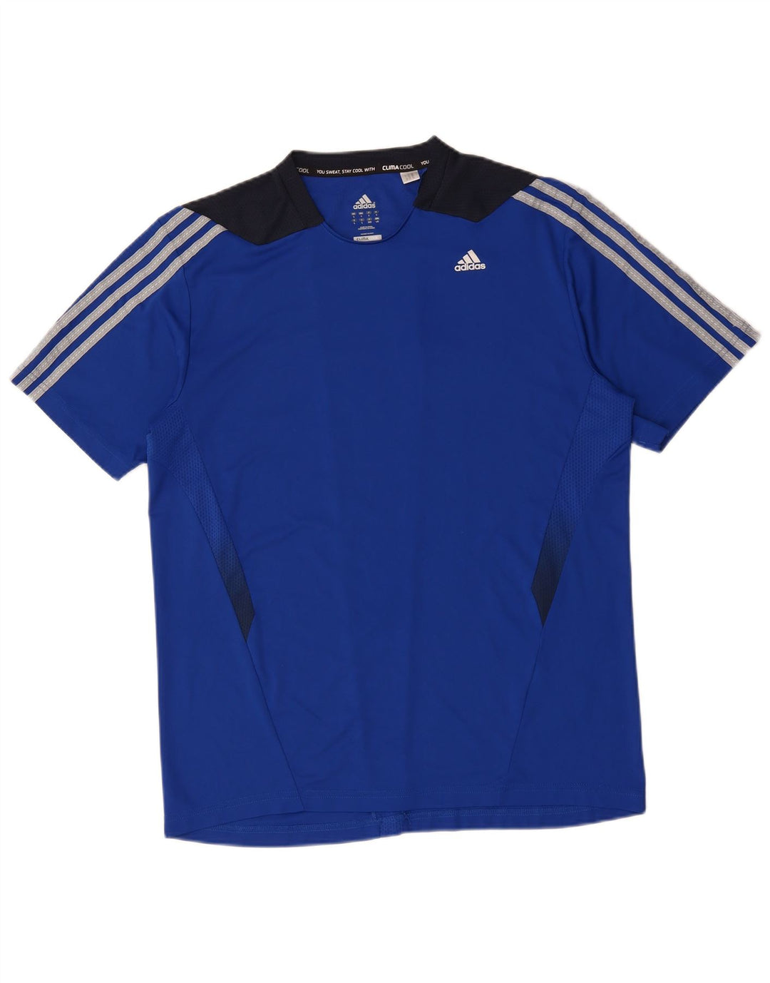Ανδρικό μπλουζάκι ADIDAS Climacool Top Large Blue Colorblock Πολυεστέρας