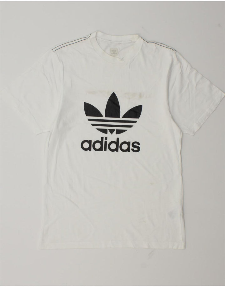 Ανδρικό γραφικό T-Shirt Adidas Top Μικρό λευκό βαμβακερό