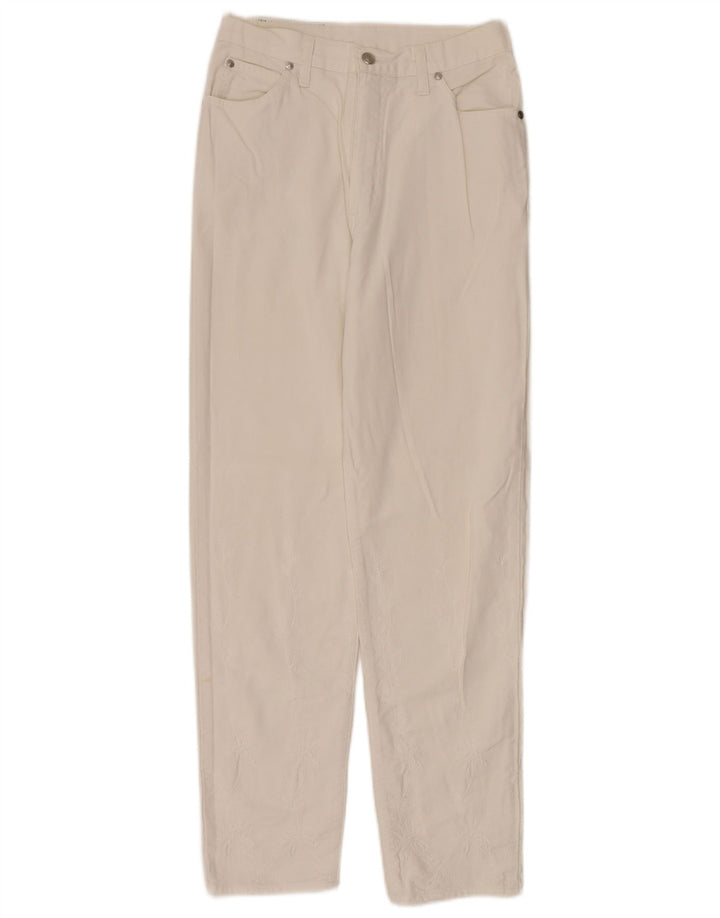 LAURA BIAGIOTTI Γυναικείο ίσιο τζιν W28 L30 Λευκό βαμβακερό