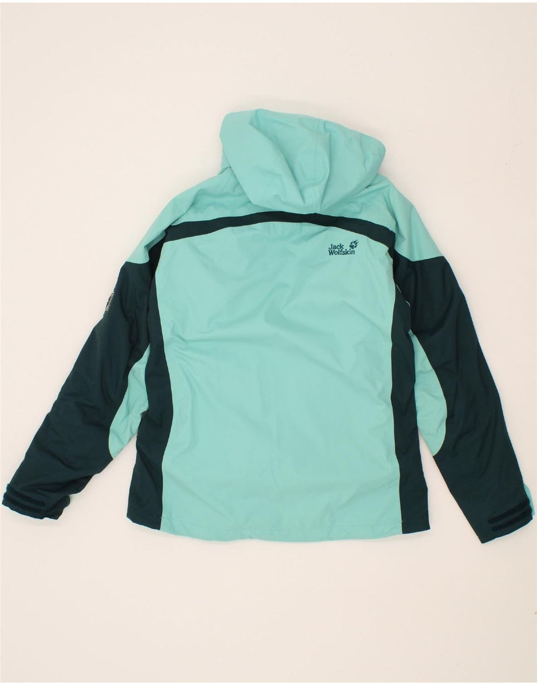 JACK WOLFSKIN Γυναικείο μπουφάν με κουκούλα αντιανεμικό UK 12/14 Μεσαίο πράσινο