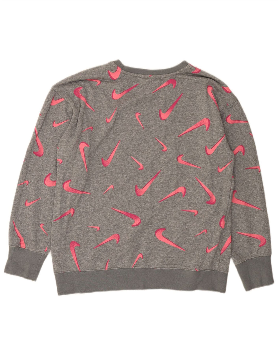 Γραφικό φούτερ για κορίτσια NIKE 13-14 ετών XL Γκρι γεωμετρικό