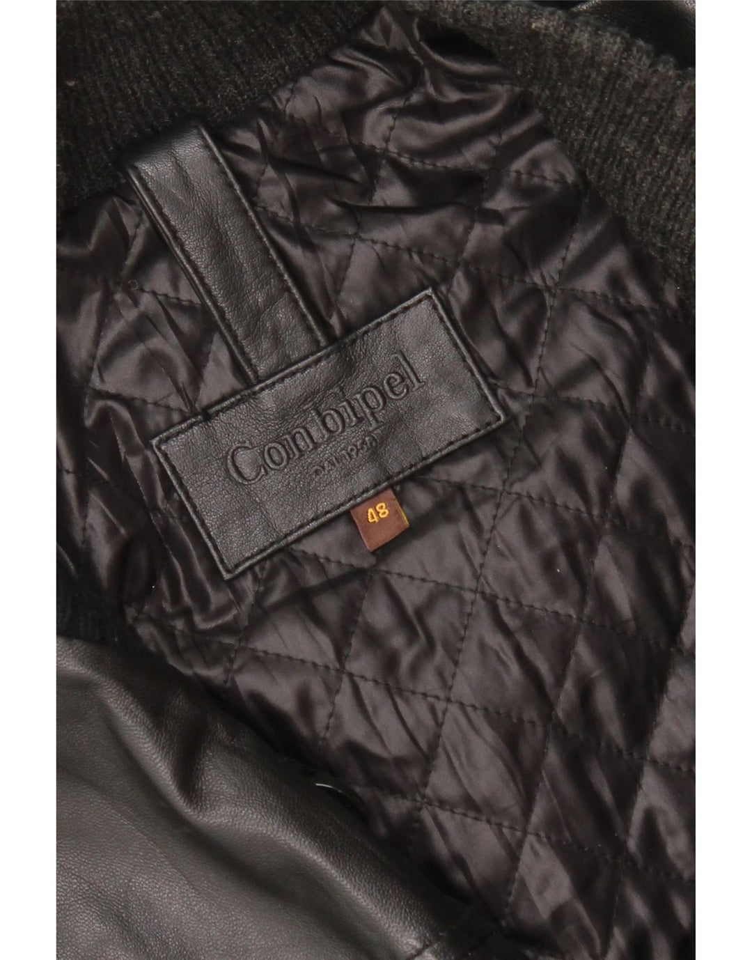 Ανδρικό δερμάτινο μπουφάν Conbipel Bomber IT 48 Medium Black Leather
