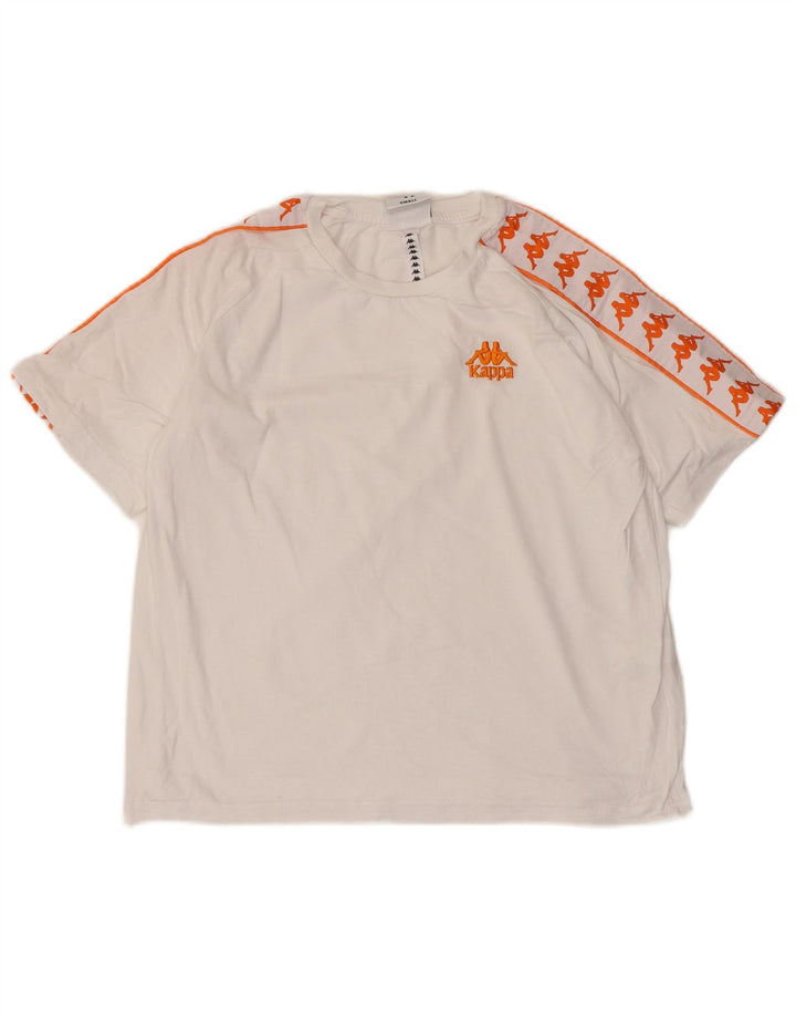 Kappa Γυναικείο T-Shirt Top UK 10 Small White Βαμβακερό