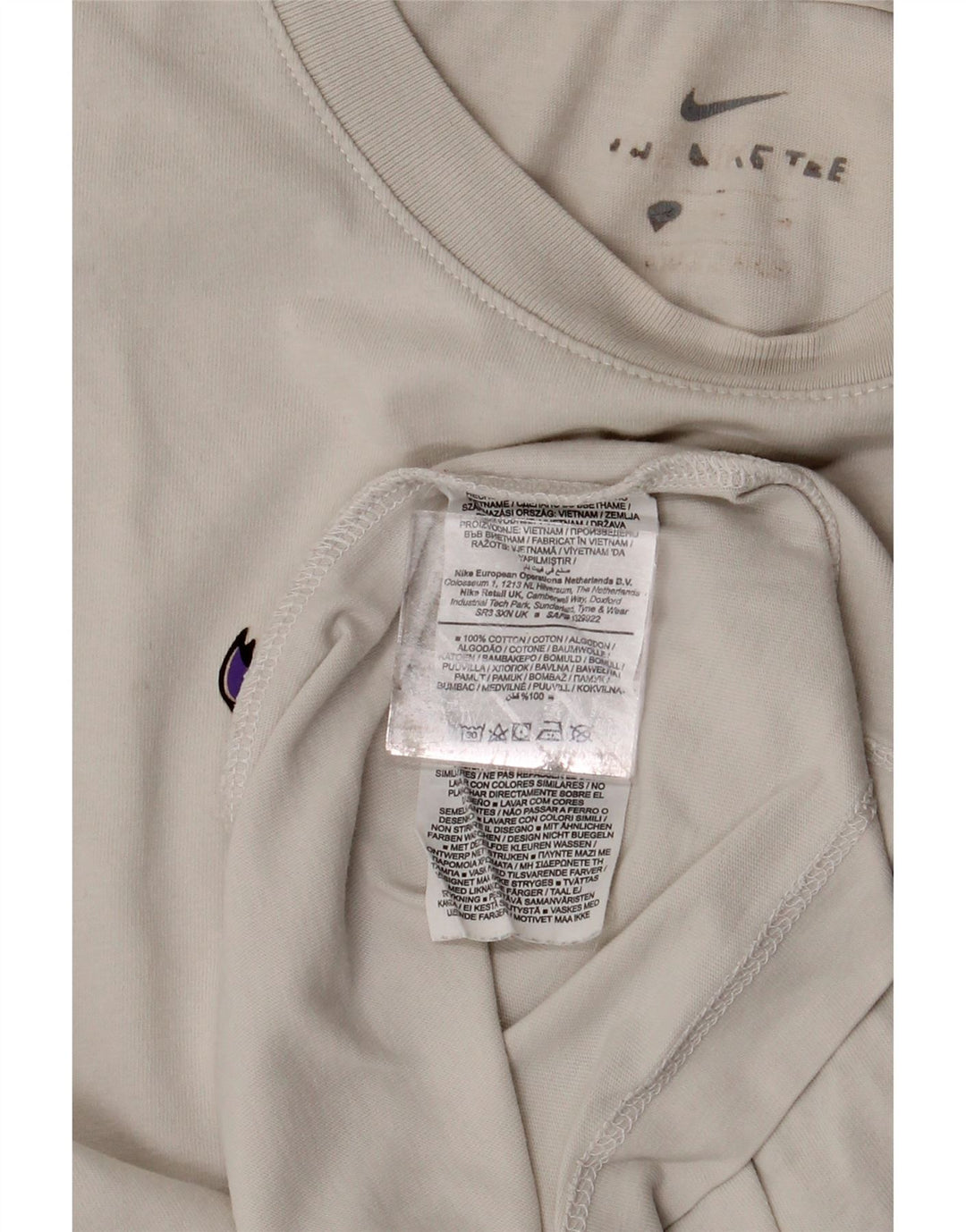 Ανδρικό γραφικό μπλουζάκι NIKE, μεγάλο, βαμβακερό σε λευκό χρώμα