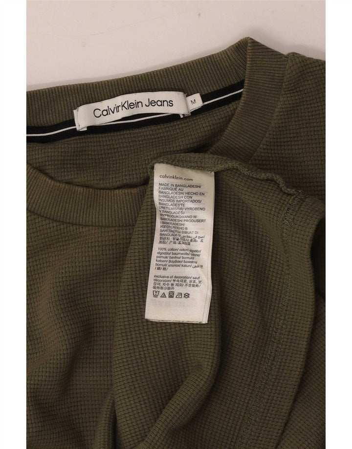 Calvin Klein Jeans Ανδρικό γραφικό τοπ μακρυμάνικο μεσαίο χακί βαμβάκι