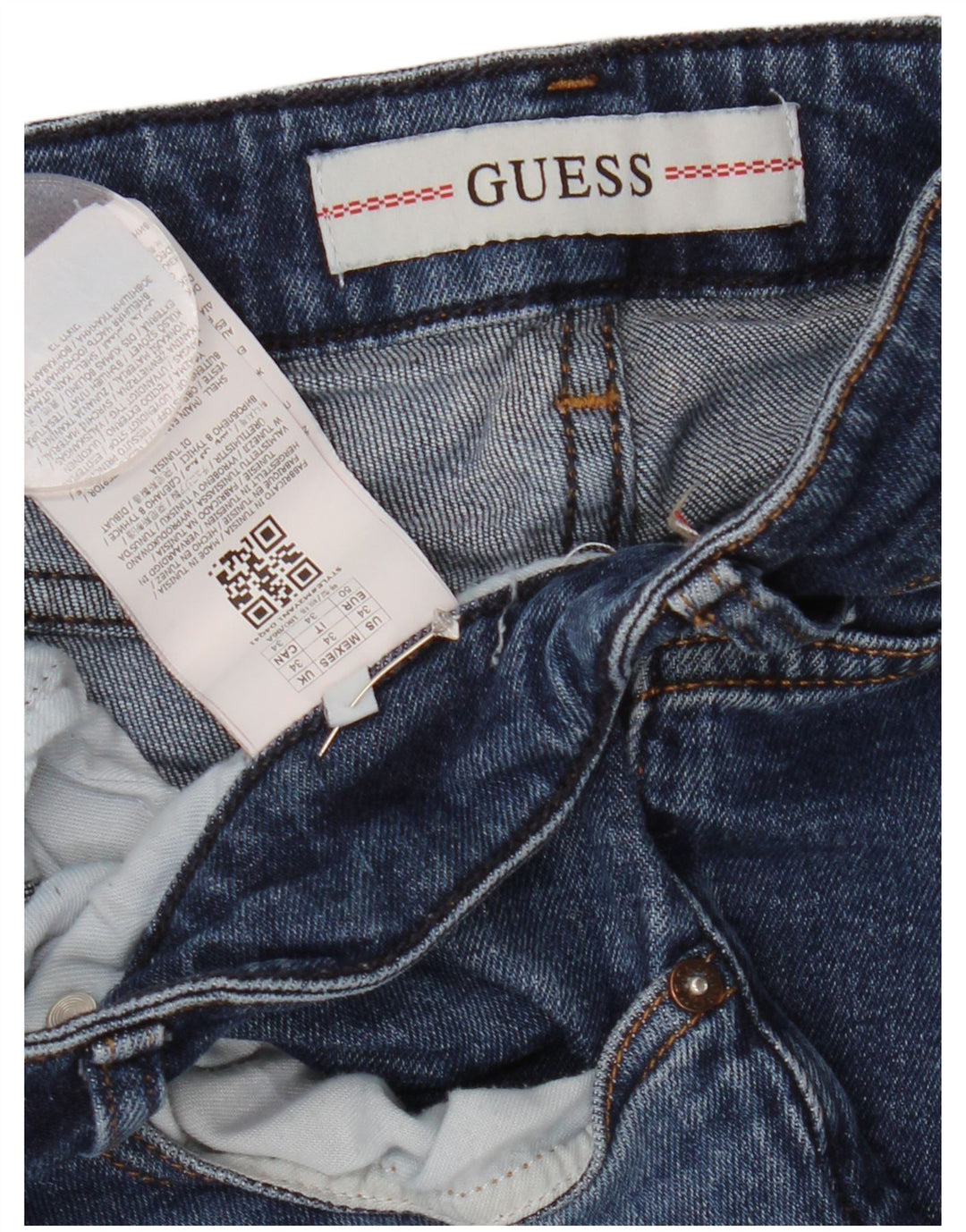 GUESS Γυναικείο Miami Skinny Jeans W34 L31 Blue Cotton