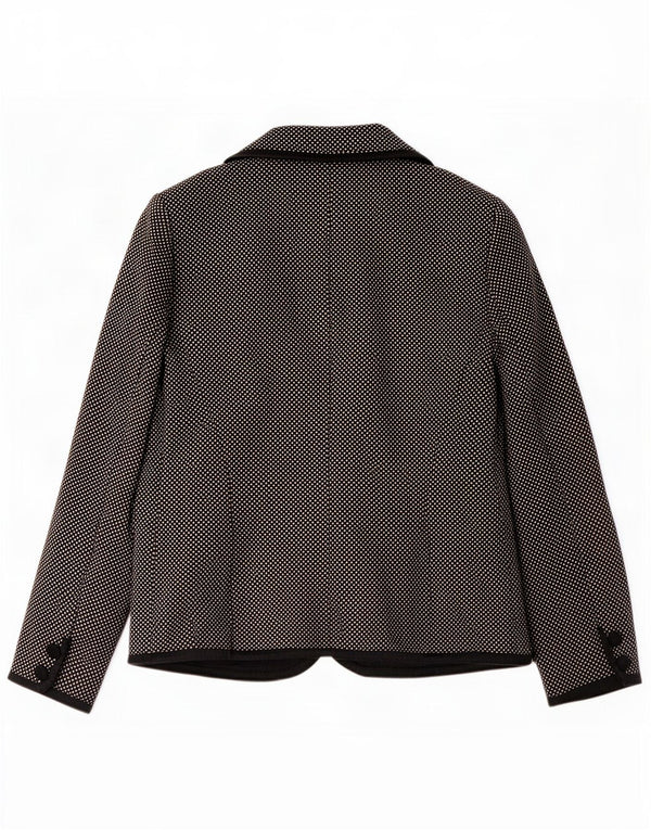 Luisa Spagnoli Γυναικείο σακάκι με 3 κουμπιά σακάκι UK 10 Small Black Flecked Wool