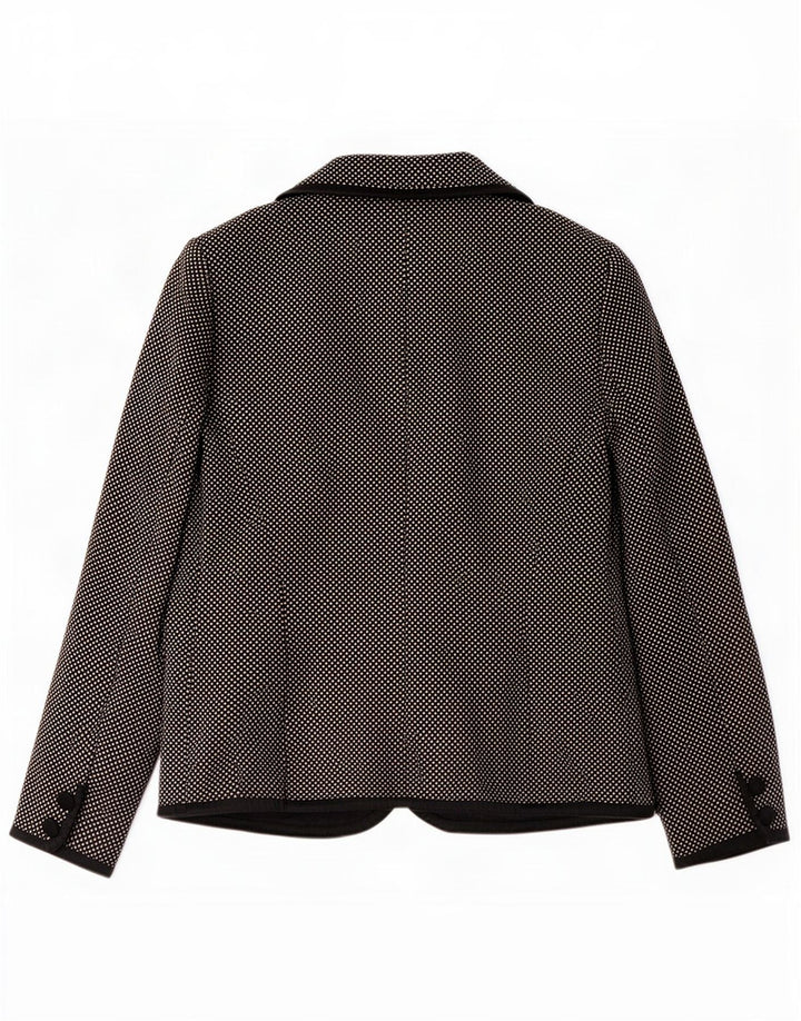 Luisa Spagnoli Γυναικείο σακάκι με 3 κουμπιά σακάκι UK 10 Small Black Flecked Wool
