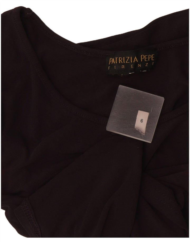 Patrizia Pepe Γυναικείο τοπ μακρυμάνικο US 6 Medium Burgundy