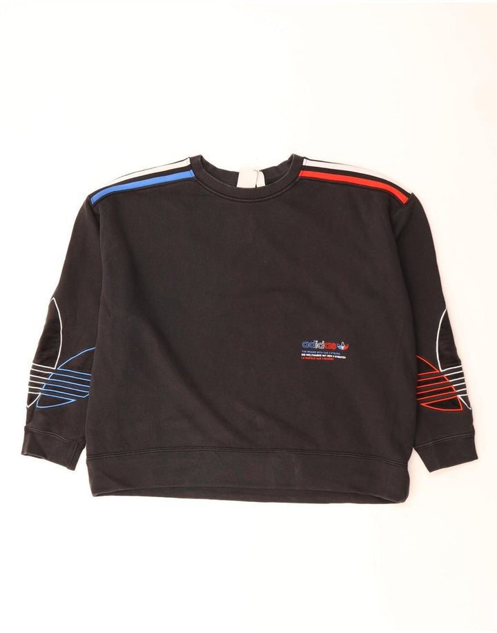 Adidas Γυναικεία φούτερ με τρεις ρίγες Jumper UK 14 Large Black