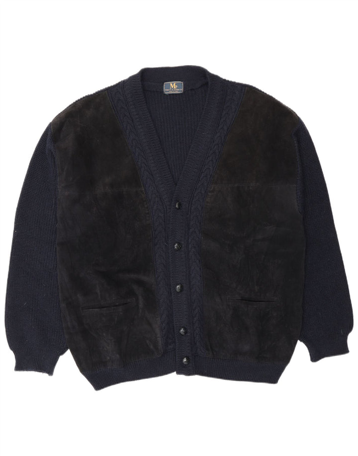 Ανδρικό πουλόβερ με ζακέτα MP XL Navy Blue