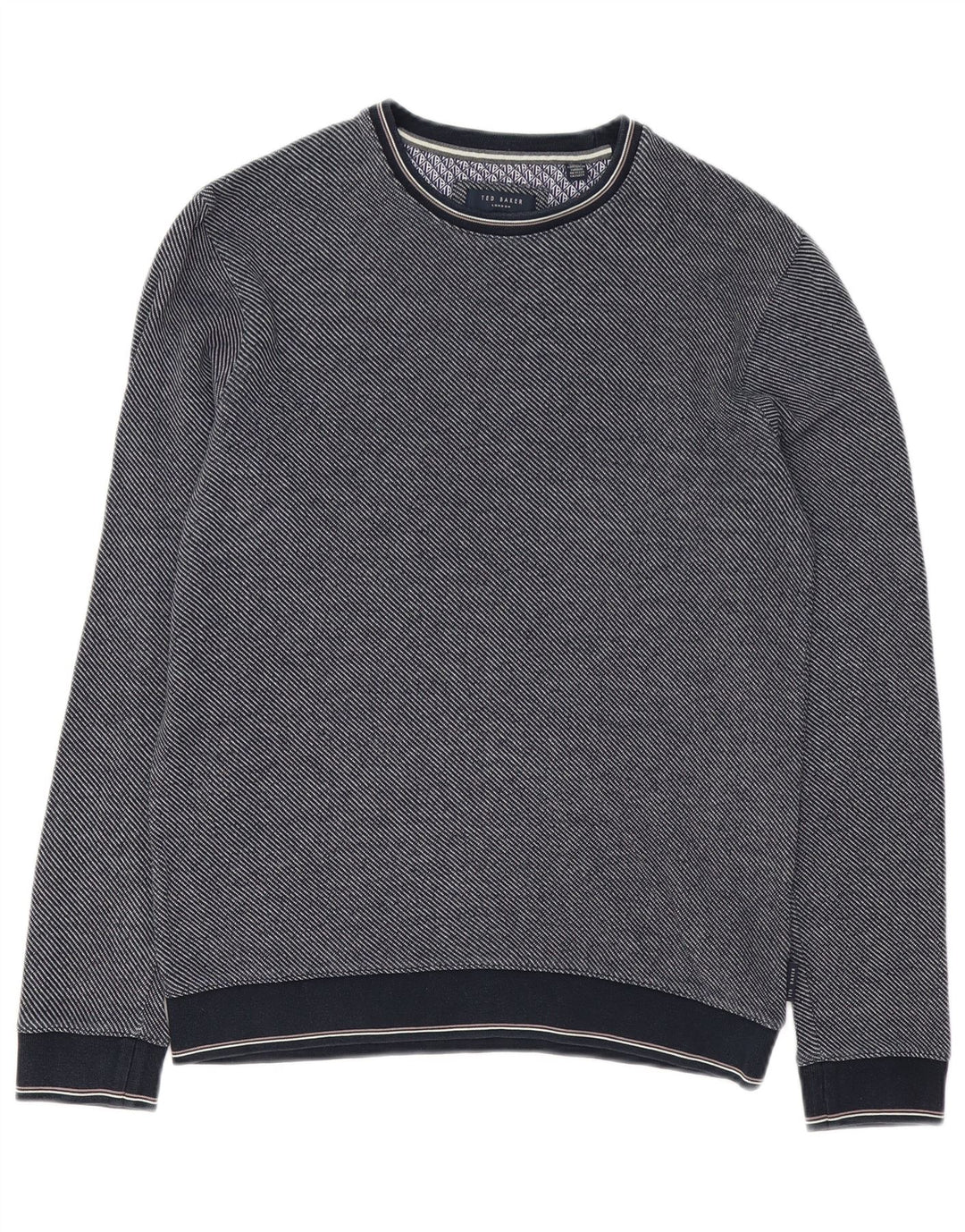 Ανδρικό φούτερ Ted Baker Jumper Size 2 Small Navy Blue από βαμβάκι