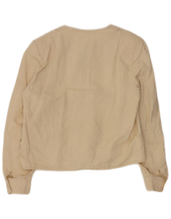 Vintage Γυναικείο Μπουφάν Bomber IT 44 Medium Beige Λινό