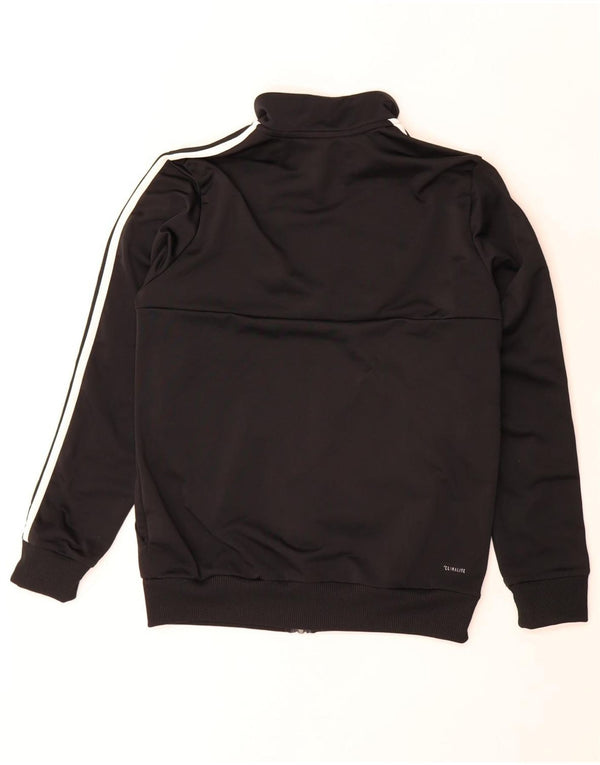 Adidas Boys Climalite Tracksuit Top Jacket 13-14 Years Black Polyester