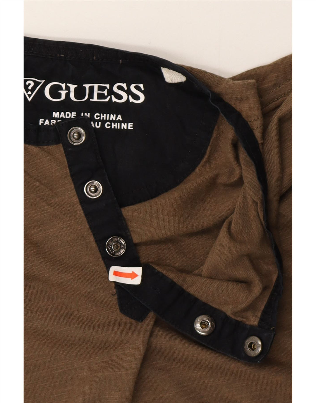 Ανδρικό T-Shirt Guess Top Medium Khaki Cotton