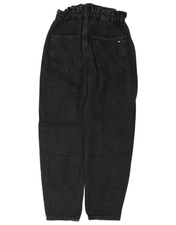Zara γυναικείο ψηλόμεσο τζιν κωνικό EU 36 XS W26 L25 Γκρι βαμβακερό