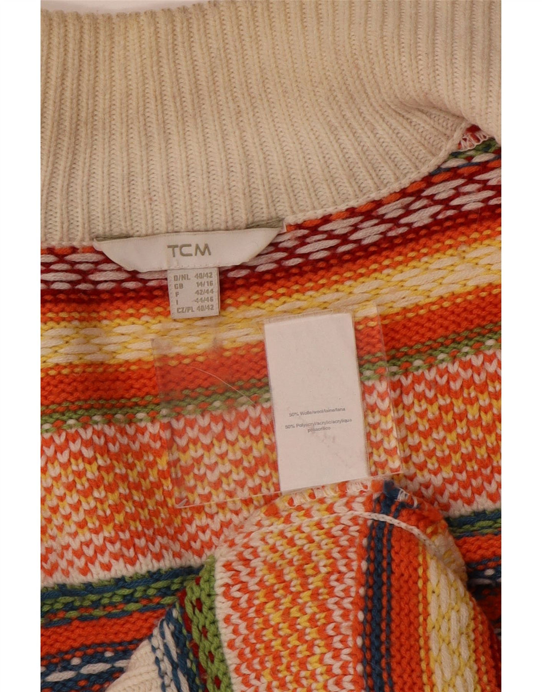Γυναικείο πουλόβερ TCM Cardigan UK 14/16 Large πολύχρωμο Fair Isle