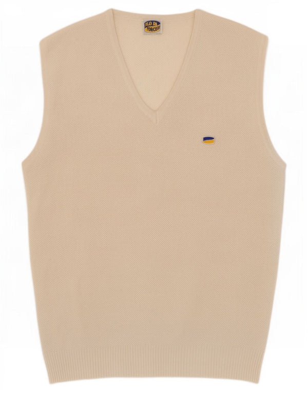 Vintage ανδρικό γιλέκο Tank Top Medium Off White