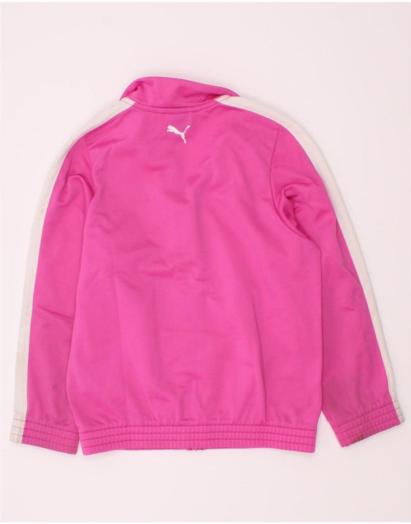 Puma Girls Graphic αθλητική φόρμα Top Jacket 3-4 Years Pink Colourblock