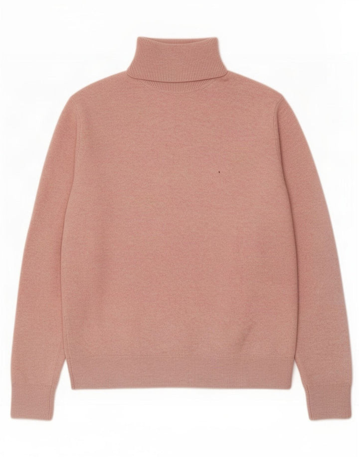 Marks & Spencer Γυναικείο πουλόβερ με ρολό λαιμόκοψη UK 10 Small Pink Polyester