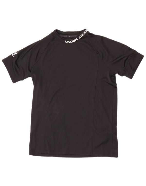 Under Armour Girls Heat Gear Graphic T-shirt Top 13-14 Years XL Black