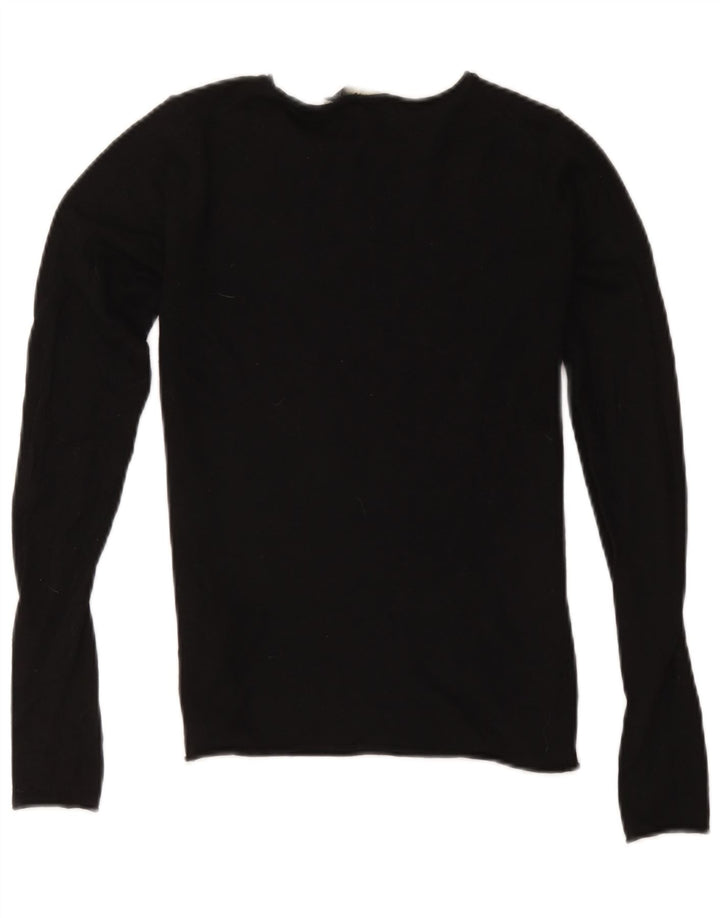 Zara γυναικείο τοπ μακρυμάνικο UK 10 Small Black Modal
