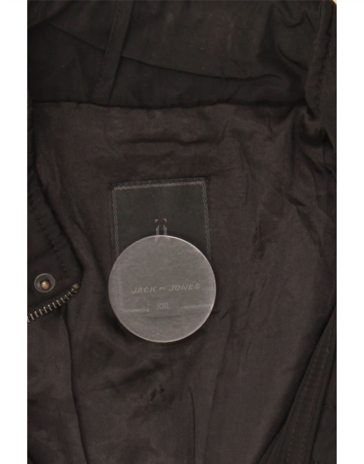 Jack & Jones Mens Utility Jacket UK 44 2XL Μαύρο