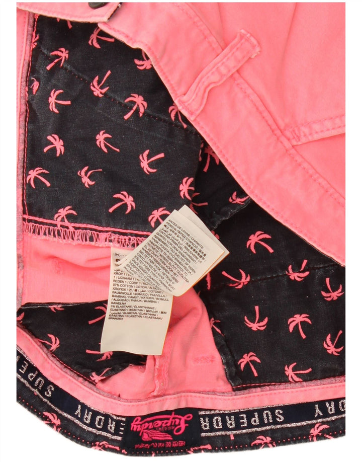 Γυναικείο ζεστό παντελόνι Superdry W34 μεγάλο ροζ βαμβακερό