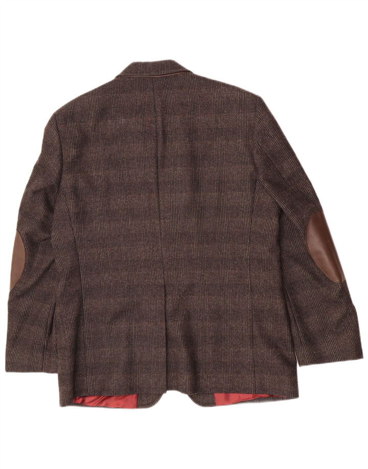 Pierre Cardin Ανδρικό σακάκι σακάκι με 2 κουμπιά UK 40 Large Brown Check