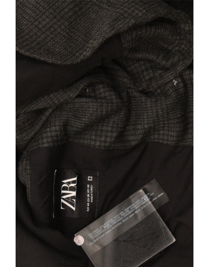 Zara Ανδρικό σακάκι μπλέιζερ με 2 κουμπιά EU 48 Medium Grey Check Polyester