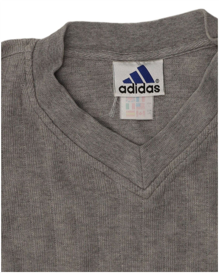 Ανδρικό T-Shirt ADIDAS Top μεγάλο γκρι βαμβακερό