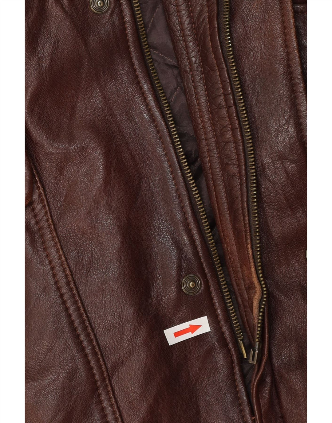 MAESTRO ARTIEIANO Ανδρικό Δερμάτινο Μπουφάν UK 44 2XL Καφέ Δερμάτινο