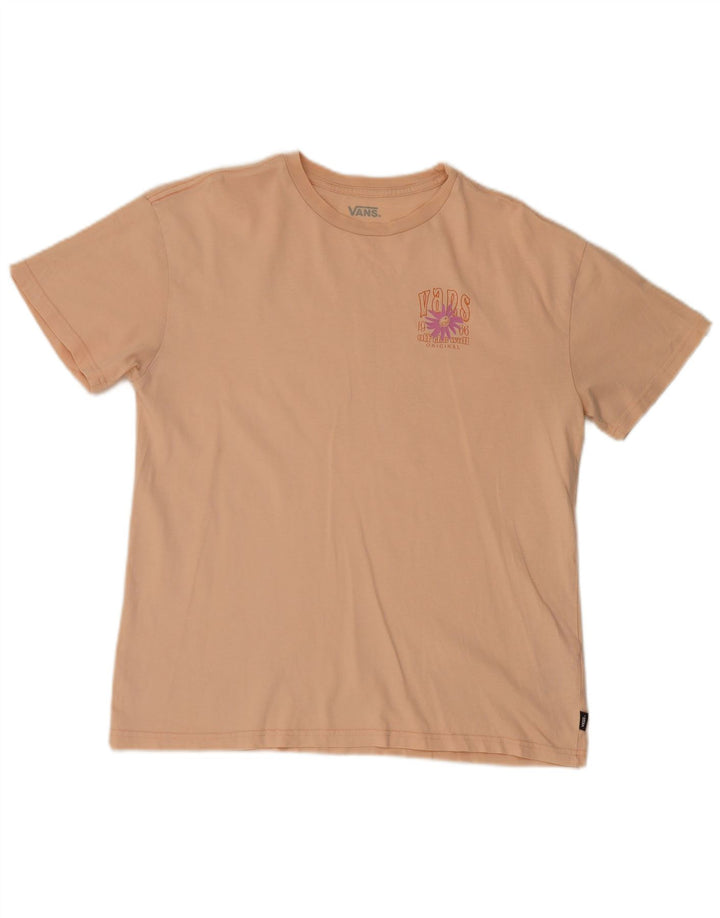 Ανδρικό γραφικό T-Shirt Vans Top Μεσαίο Ροζ Βαμβακερό