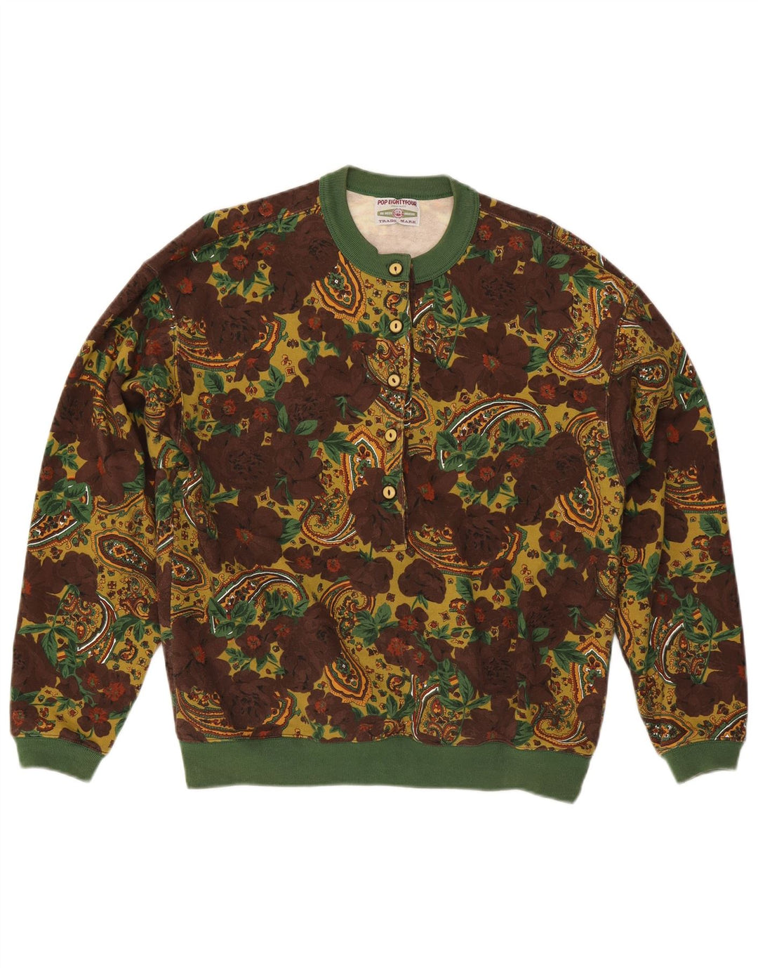 Vintage Γυναικείο Φούτερ Jumper UK 16 Large πολύχρωμο Floral