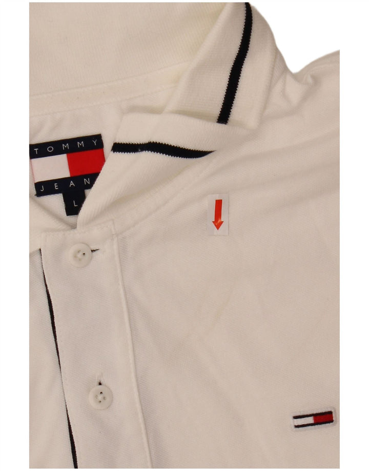 Ανδρικό πουκάμισο πόλο Tommy Hilfiger μεγάλο λευκό βαμβακερό