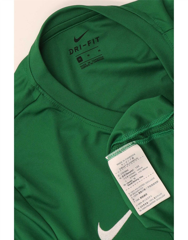 Ανδρικό γραφικό μπλουζάκι Nike Dri Fit, μεσαίο πράσινο πολυεστέρας