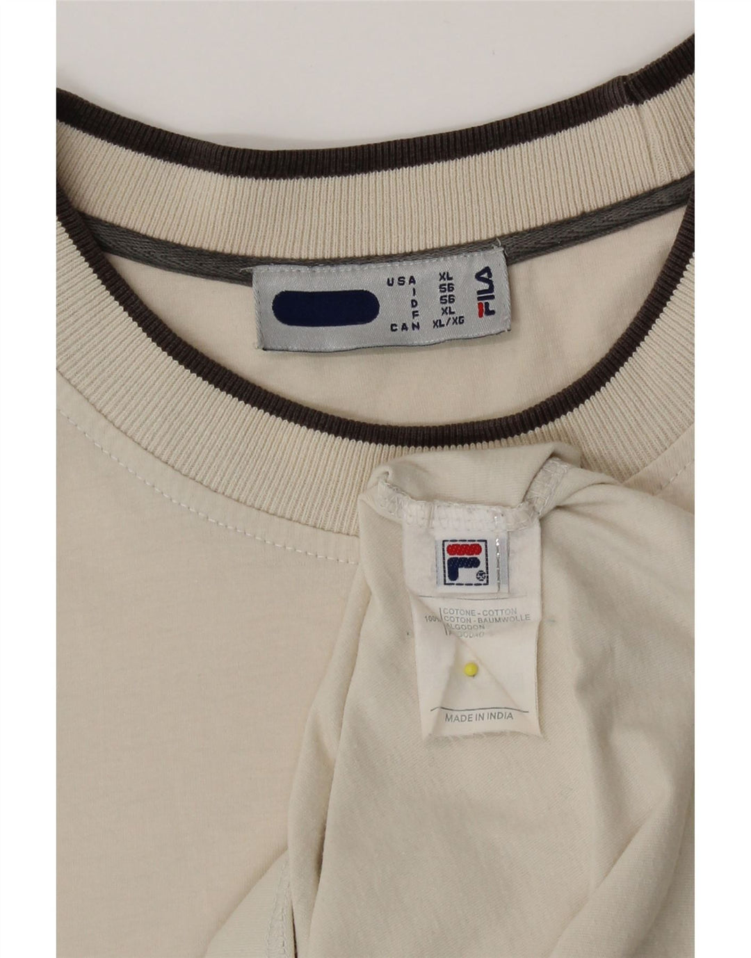 Ανδρικό T-Shirt Fila Top XL Μπεζ βαμβακερό