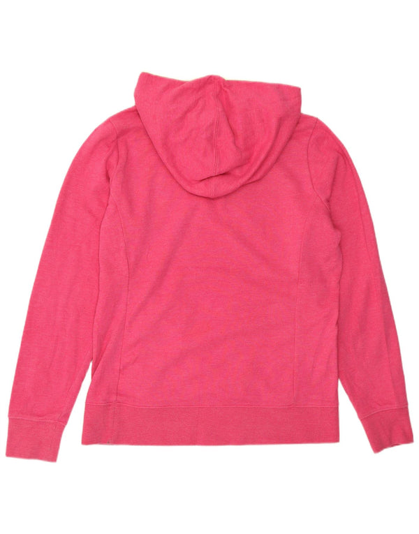 The North Face Womens Graphic Hoodie Jumper UK 14 Medium Pink Cotton