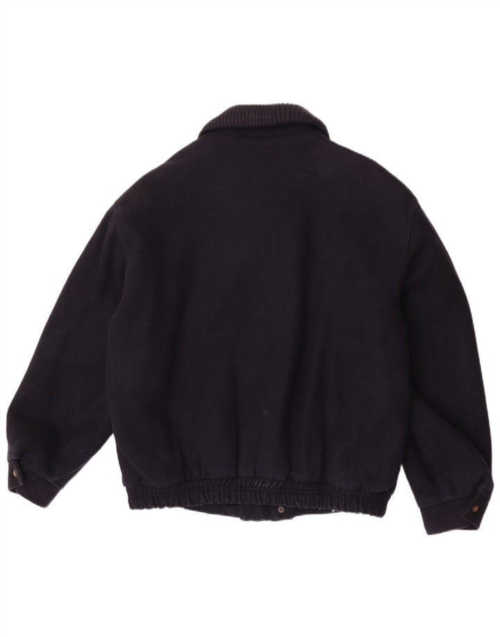 Vintage Ανδρικό μπουφάν UK 42 XL Navy Blue Wool